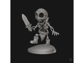 rattling rascal - hearthstone beast blizzard monster skeleton stl sword 3d print model - Mito3D