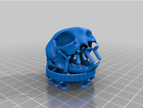 cat skull extruder knob ender 3 3d print model - Mito3D