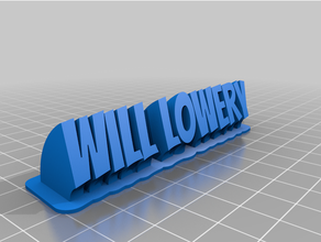 nameplate customized 3d print model - Mito3D