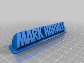mark nameplate customized 3d print model - Mito3D