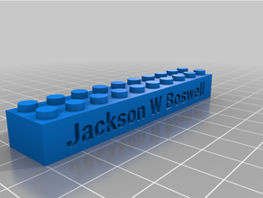 jackson texto tijolos personalizado 3d print model - Mito3D