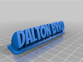 dalton nameplate customized 3d print model - Mito3D