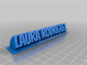 laura nameplate customized 3d print model - Mito3D
