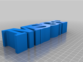 özelleştirilmiş değişken kelime heykel 3d print model - Mito3D