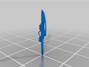 power glaive halberd weapon space marine 3d print model - Mito3D