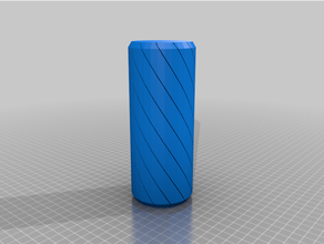 remixed spiral vase soda cooler slim tall 3d print model - Mito3D