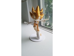 super sonic hedgehog character game gold sonic sonic hedgehog videogame video game 3d print model - Mito3D