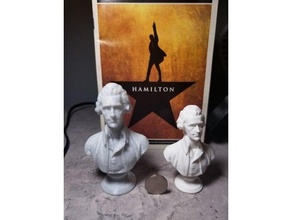 Thomas Jefferson busto establecimiento padres Hamilton remezclar escanear estatua 3d print model - Mito3D