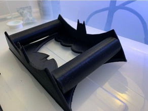 bat spool holder battery symbol filament spoolholder 3d print model - Mito3D