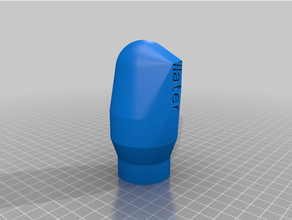 acqua maniglia personalizzato 3d print model - Mito3D