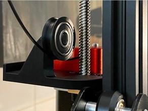 filamento guía rail polea ender 3 dual drive extrusora potenciar crealidad 3d print model - Mito3D