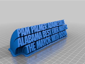 pam Palmer 2 personnalisé 3d print model - Mito3D