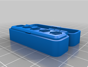 remixed v6 nozzle box single row 5 nozzles e3d 3d print model - Mito3D