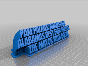 pam Palmer 4 personnalisé 3d print model - Mito3D