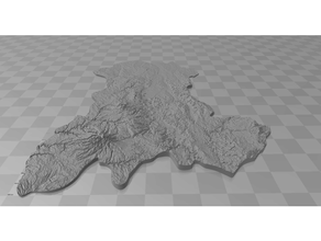 auvergne 3d map rhone alpes relief topographic 3d print model - Mito3D