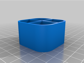customized parametric tray grid 4 holes 3d print model - Mito3D