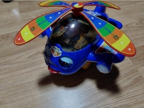 hand pushing helicopter plane toy wheel 3d print model - Mito3D