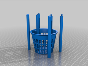 hidroponik ağ Fincan dikey destekler 3d print model - Mito3D