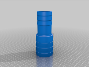 customized hose connector - customizer 50x40 adapter 3d print model - Mito3D