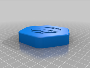 7 dice box d&d - jedi logo polyhedral star wars 3d print model - Mito3D