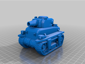 wee tank - goblin shooting scifi small 3d print model - Mito3D