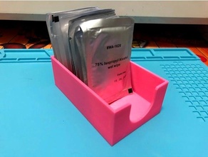 alcol pad vassoio tampone covid 19 3d print model - Mito3D
