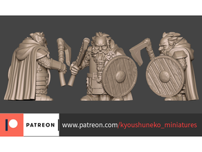 dwarf axe shield unit 9th age dungeon dungeons dragons dwarfs miniatures warhammer fantasy 3d print model - Mito3D