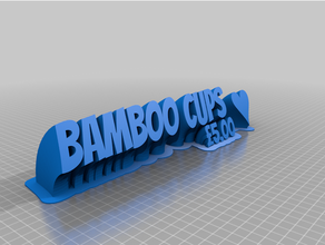bamboo cups customized 3d print model - Mito3D