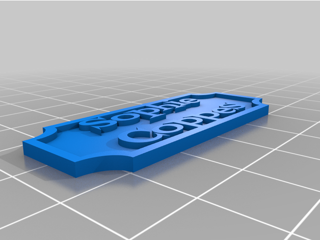 customized nameplate 2 row 3D print model - Mito3D