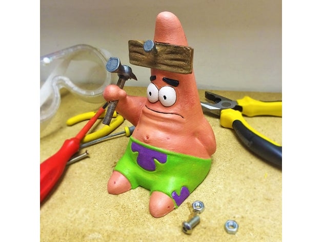 dövülmüş sınır karikatür sünger bob Nickelodeon Patrick star kare Pantolon 3D print model - Mito3D