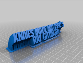 knife maker customized 3d print model - Mito3D