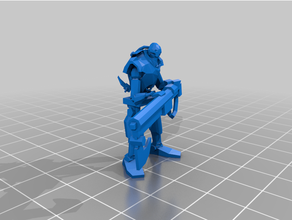 space robot soldier 28mm 28mmscale 40k miniature wargaming warhammer 3d print model - Mito3D