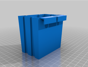 grid wall container med 3d print model - Mito3D