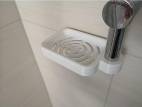 soap dish seifenablage badezimmer bathroom accessories clamp duschablage dusche klemme ormerod rod seife seifenschale shower soapdish holder tray tube 3d print model - Mito3D