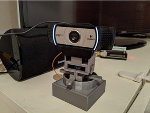 single axis gimbal camera mount logitech webcams b910 c920 c930e raspberry pi sg90 3d print model - Mito3D