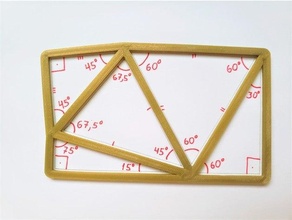 triangle stencil drawing geometric math mathematics art shapes triangles 3d print model - Mito3D