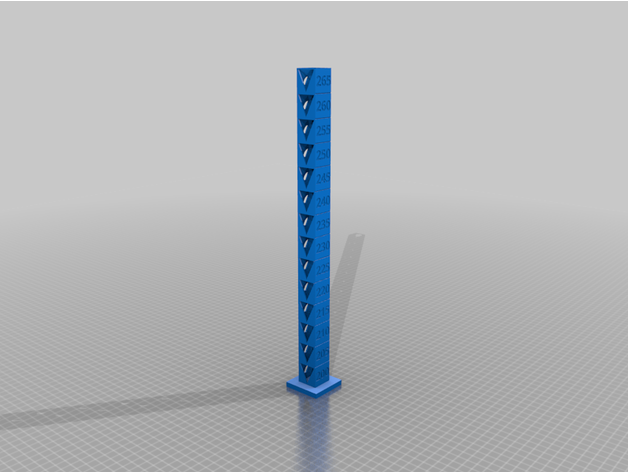 petg - customized temp calibration tower 3D print model - Mito3D