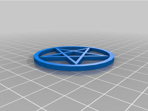circumscribed obtuse regular pentagram coin-style coin 3d print model - Mito3D