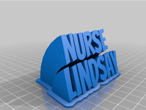 lindsay plate customized 3d print model - Mito3D