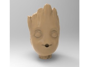 baby groot toothpaste cap squeeze 3d print model - Mito3D