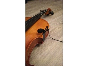 violin mic mounting clip 3d print model - Mito3D