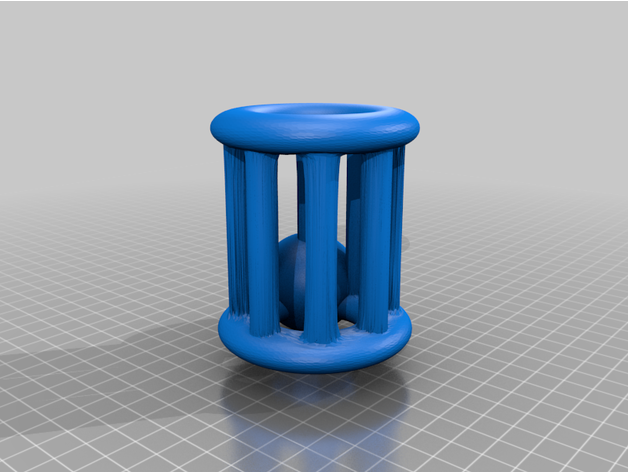Balle rouleau cage 3D print model - Mito3D
