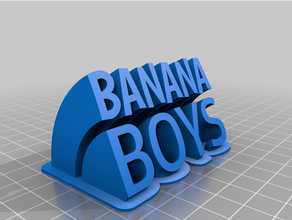 banana boys plate customized 3d print model - Mito3D