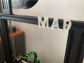 ender 3 3pro klips harfler vidalar Creality profesyonel mektup Demiryolu 3d print model - Mito3D