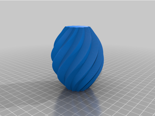 basit bükülmüş vazo özelleştirilmiş 3D print model - Mito3D