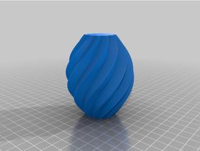einfach verdrehte Vase angepasst 3d print model - Mito3D