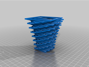 squares vase customized 3d print model - Mito3D