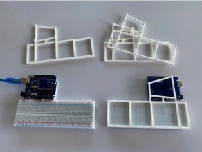 frame style arduino uno + tam boy devre tahtası Kulp destek 3d print model - Mito3D