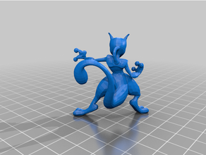 mewtwo ssb wii Pokémon super fracasser bros 3d print model - Mito3D