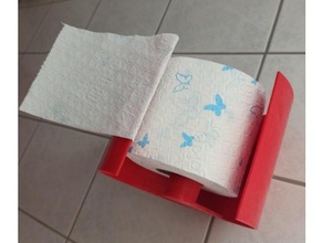 baño papel dispensador Papel higiénico cabestro halterung soporte wandhalterung 3d print model - Mito3D